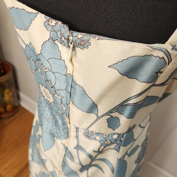 Jessica Howard Fit and Flare Blues and Cream Dress Size 8 P - Picture 4 of 6